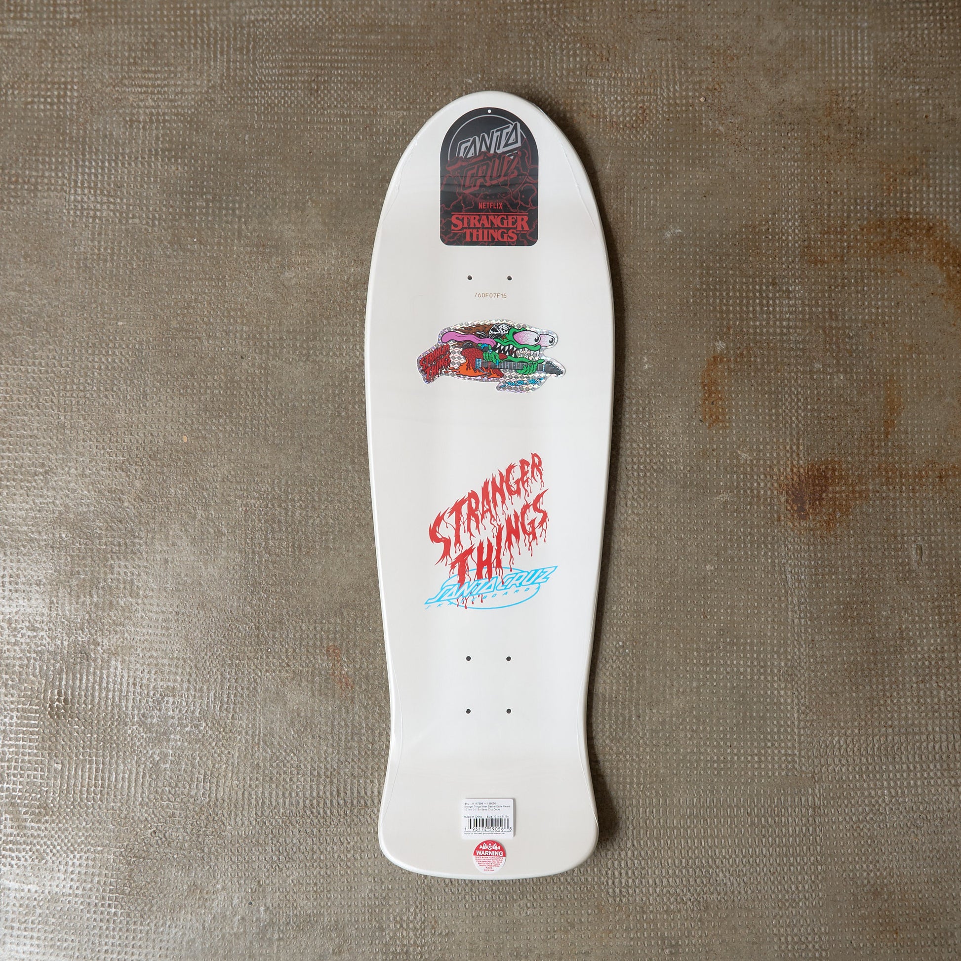 Santa Cruz - ST Meek Slasher Eddie Reveal Deck 10.1 X 31.13 "Stranger Things"