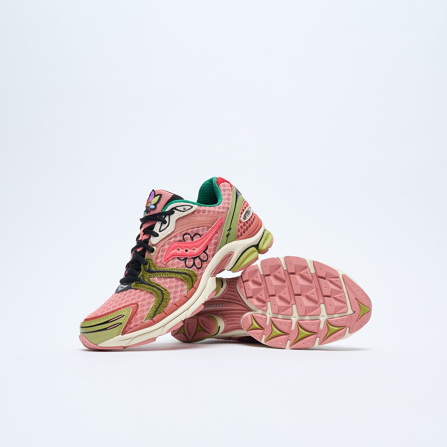 Saucony x Jae Tips - Progird Triumph 4 "Flowers Grows Uptown" (Peach/Leaf)