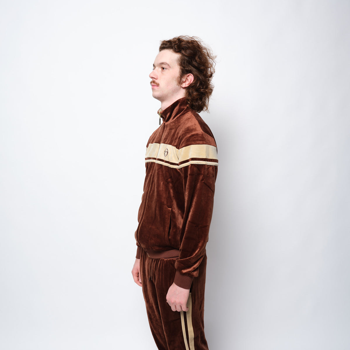 Sergio Tacchini - Damarindo Velour Tracktop 025 (Cappuccino/Mojave Desert)