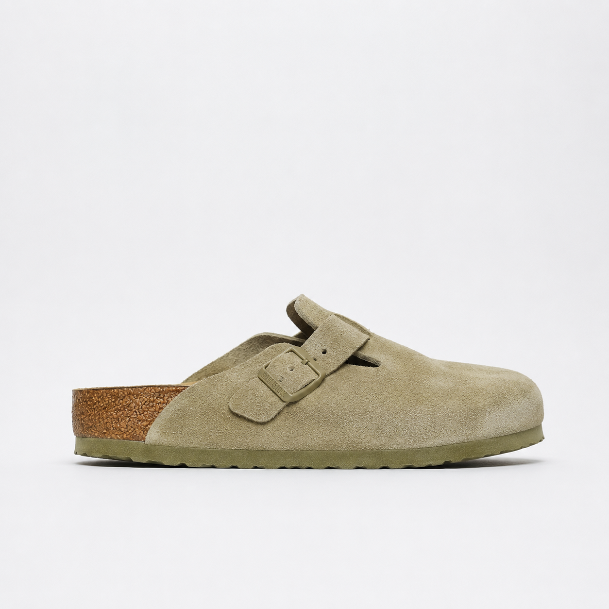 Sabots - Birkenstock Boston LEVE Narrow Fit Faded Khaki
