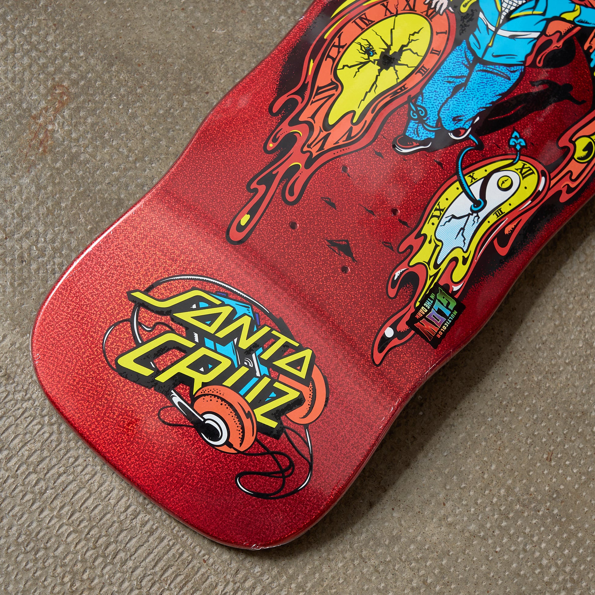 Santa Cruz - ST Grabke Max Melting Clock Deck 9.7 X 29.4 "Stranger Things"