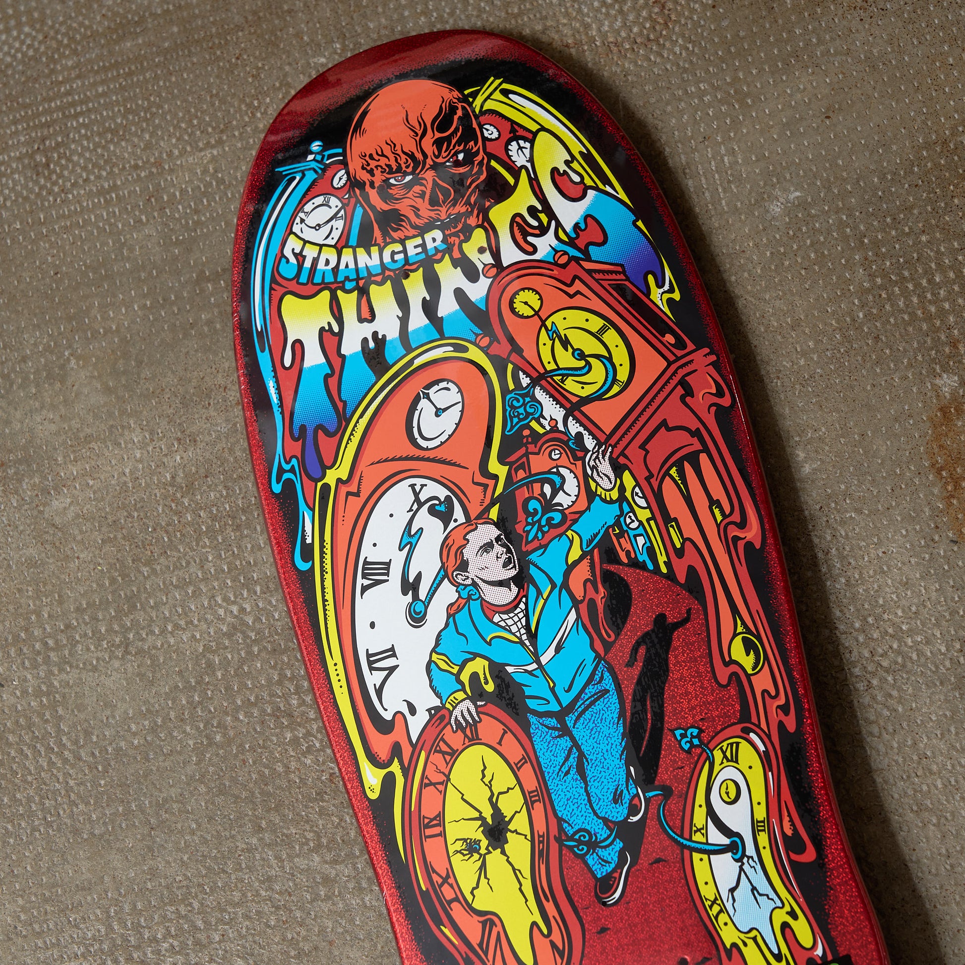 Santa Cruz - ST Grabke Max Melting Clock Deck 9.7 X 29.4 "Stranger Things"