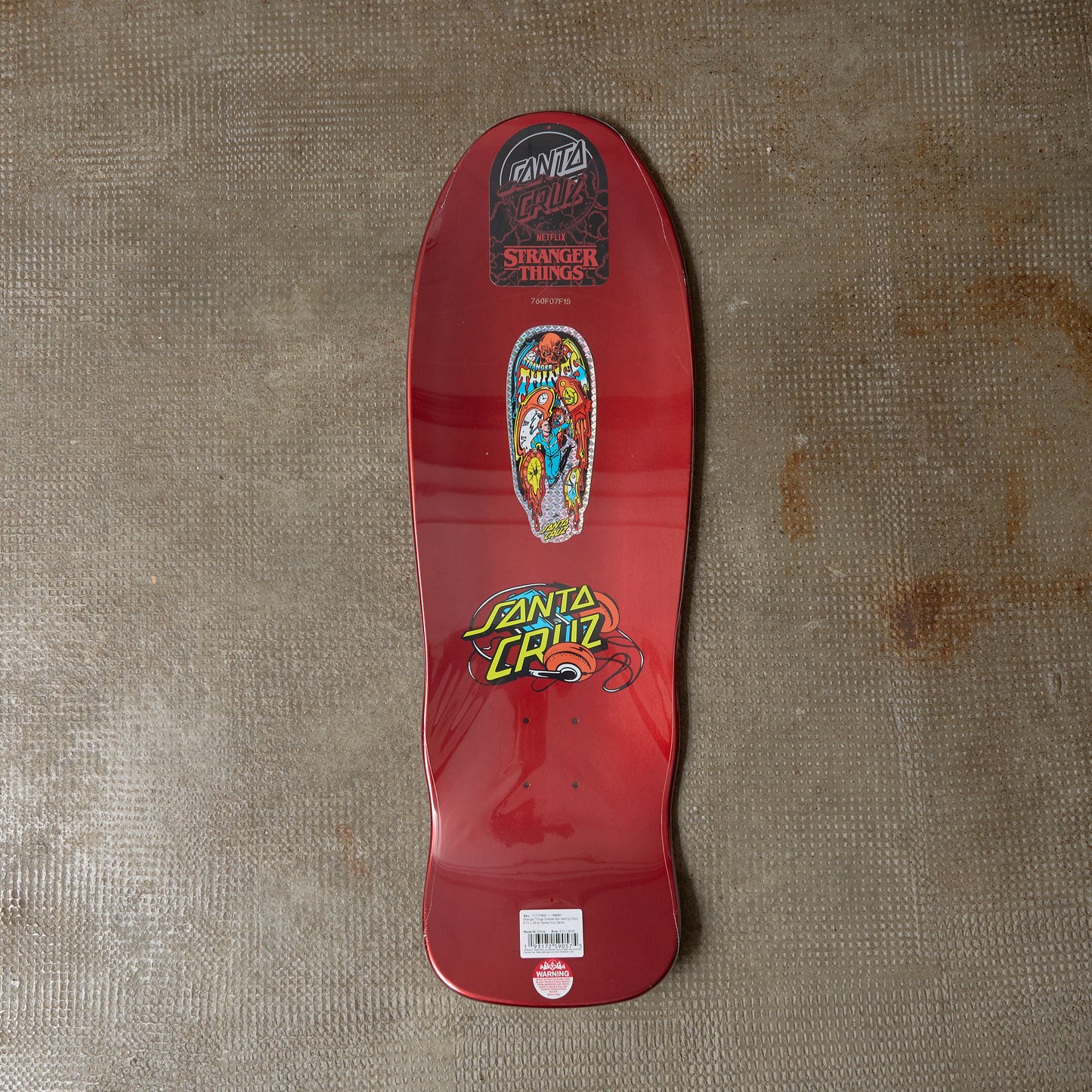 Santa Cruz - ST Grabke Max Melting Clock Deck 9.7 X 29.4 "Stranger Things"