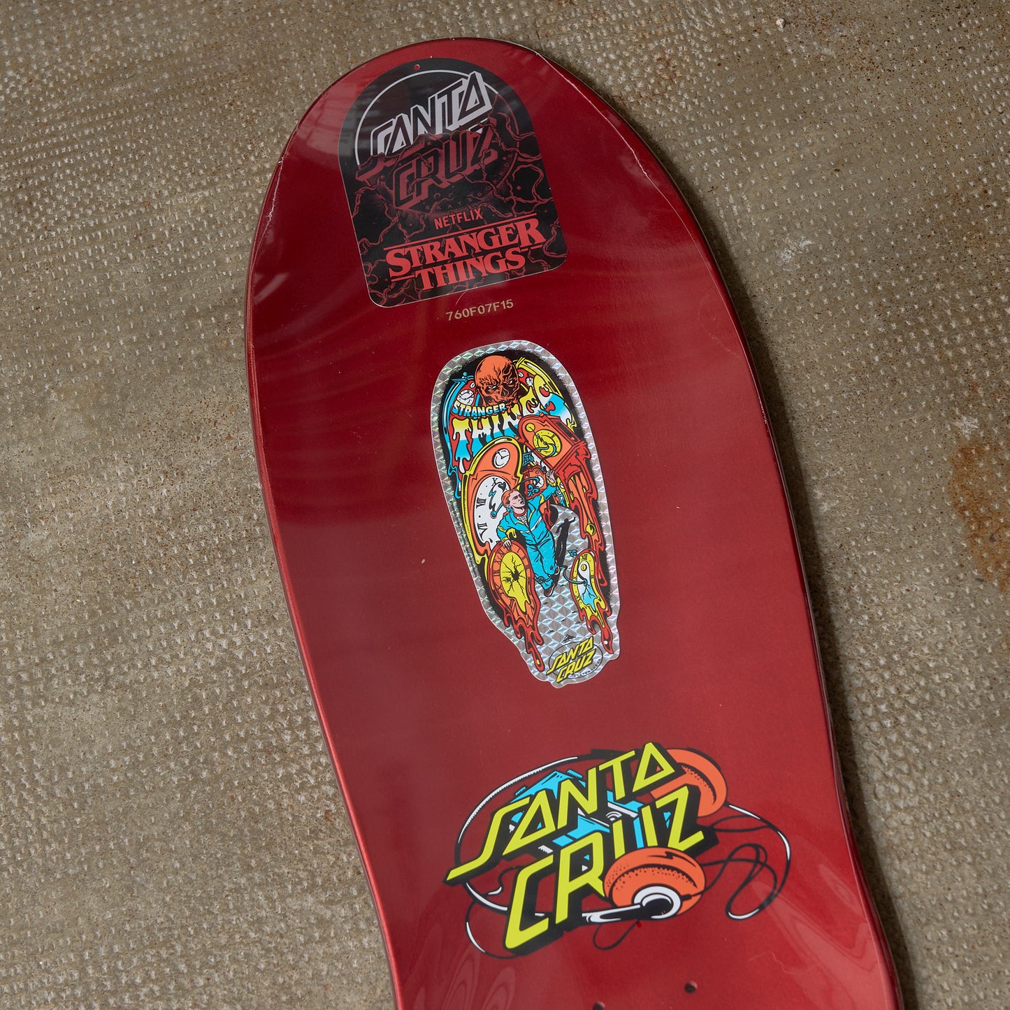 Santa Cruz - ST Grabke Max Melting Clock Deck 9.7 X 29.4 "Stranger Things"