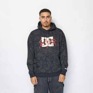 Slayer x DC Shoes - All Over Sweat Hood (Black/Grey)