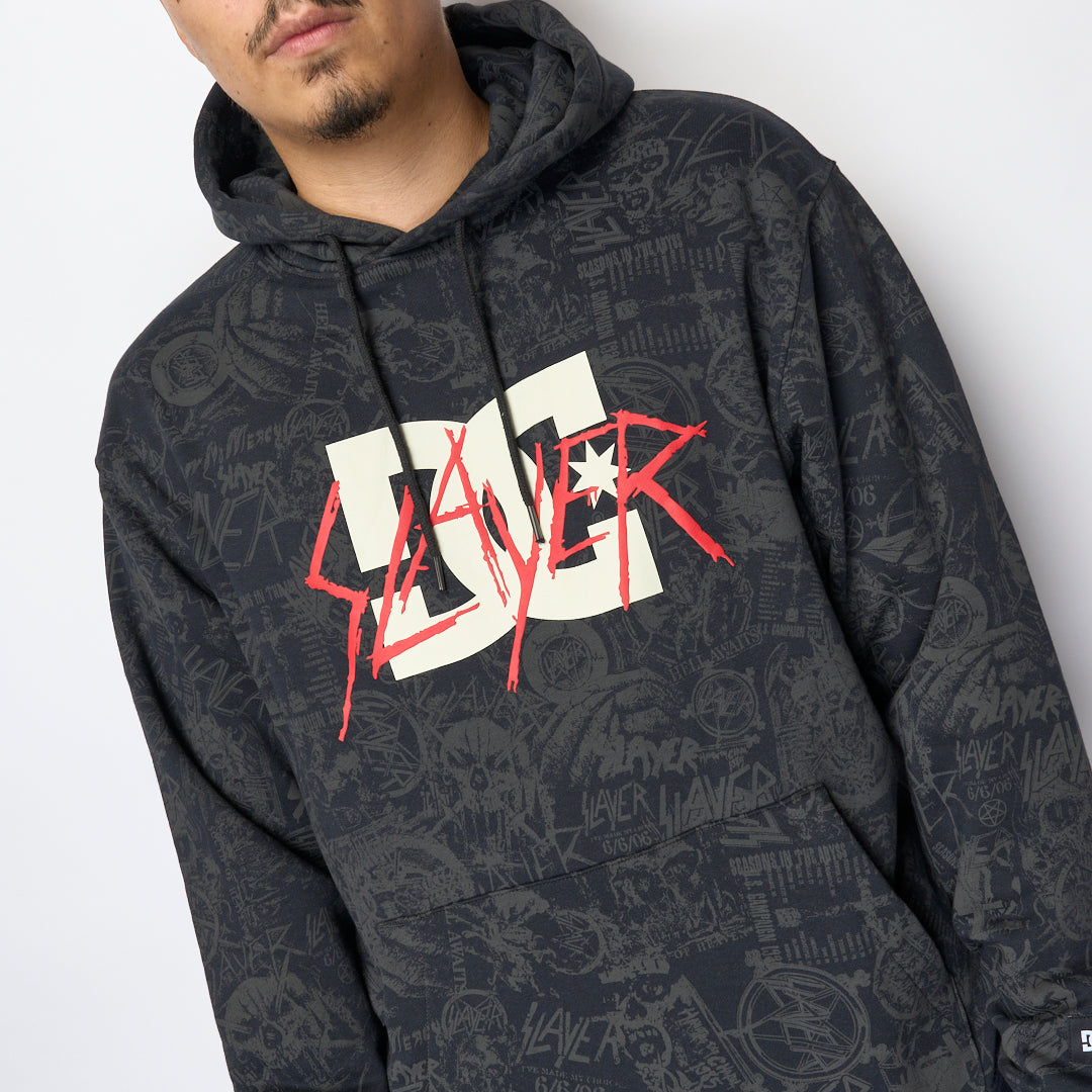 Slayer x DC Shoes - All Over Sweat Hood (Black/Grey)