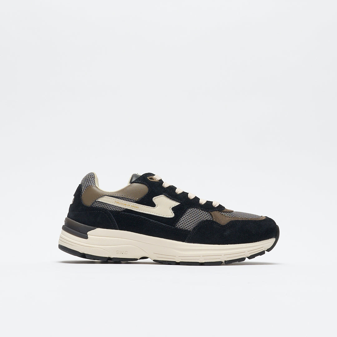 Stepney Workers Club - Amiel S-Strike Suede Mix (Black/Grey)