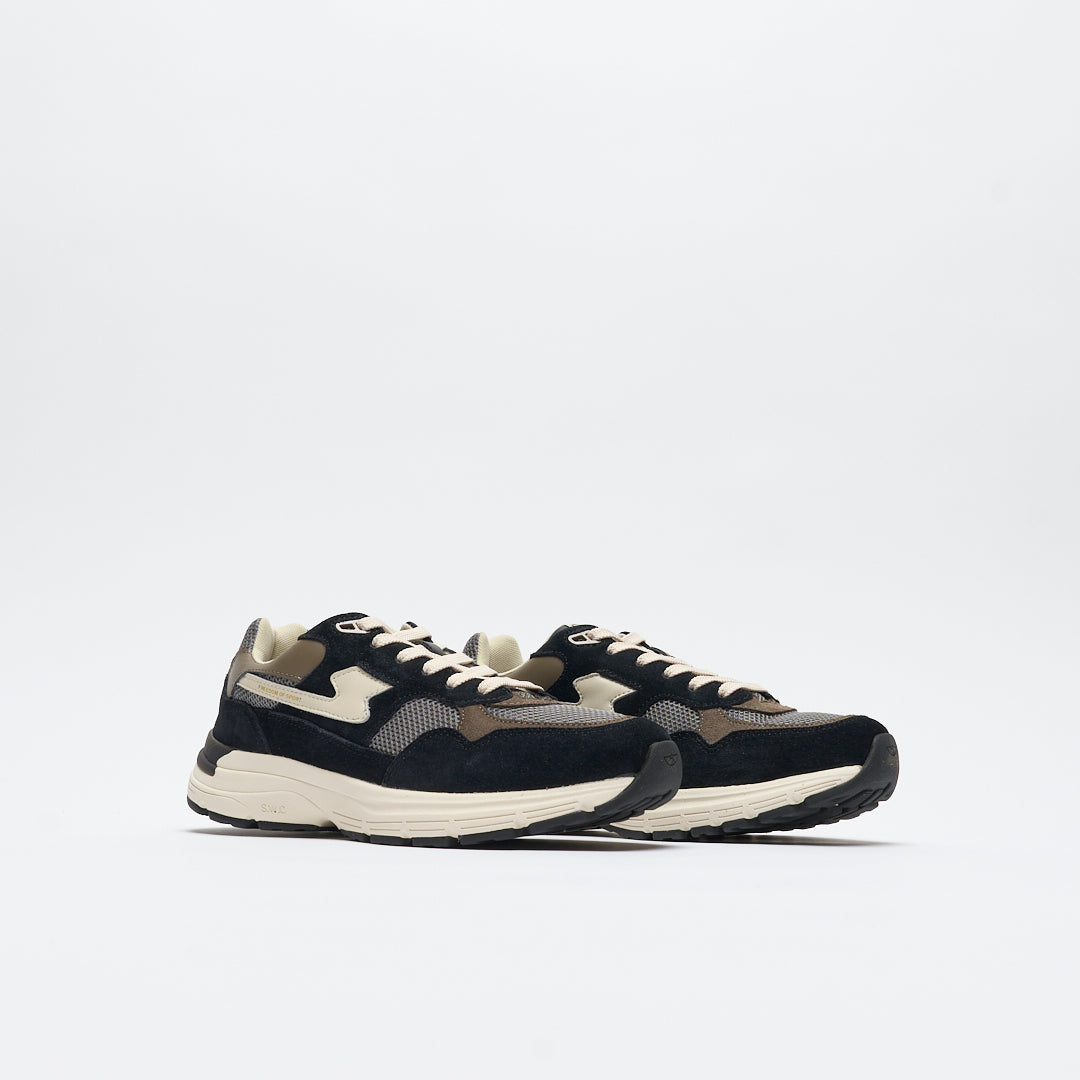 Stepney Workers Club - Amiel S-Strike Suede Mix (Black/Grey)