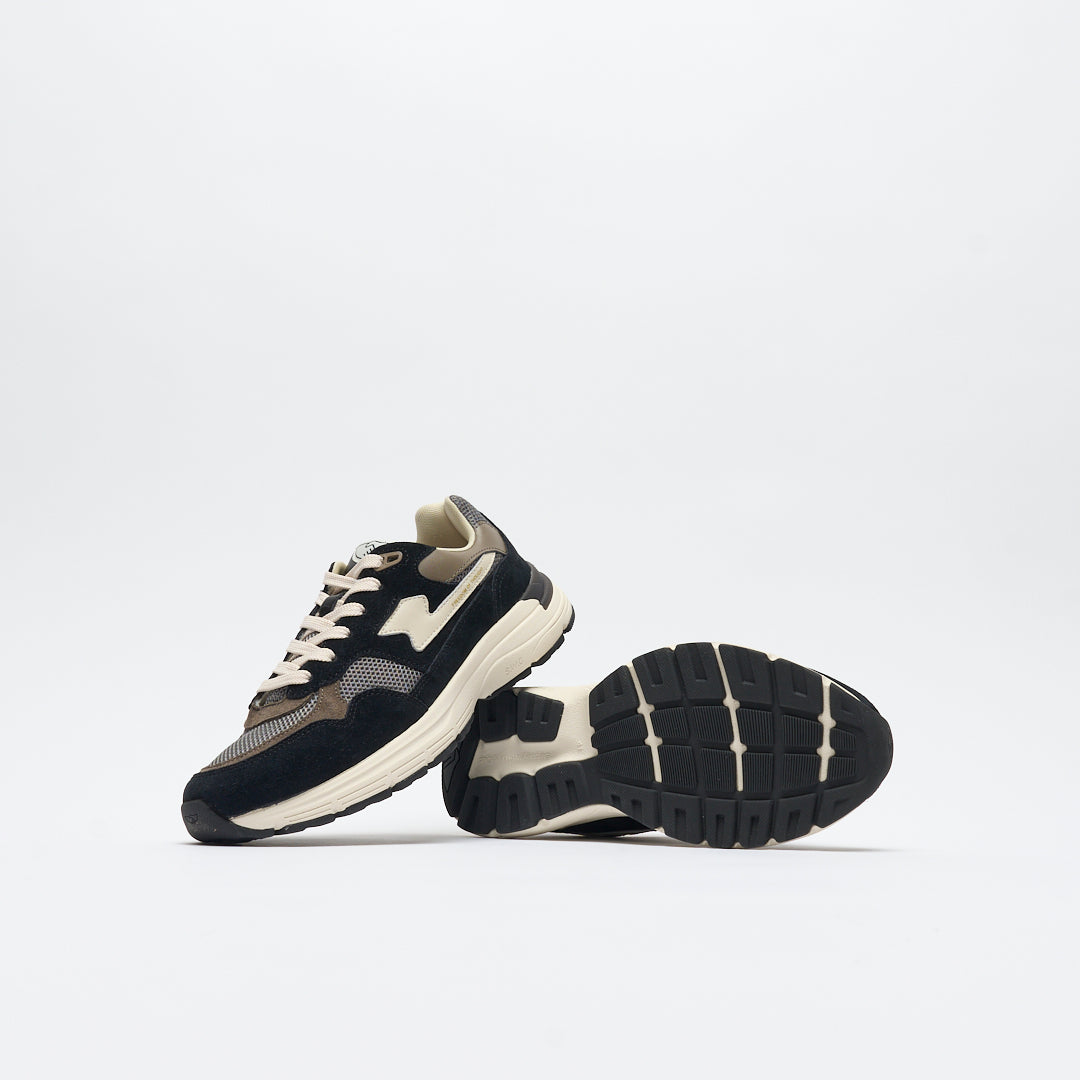 Stepney Workers Club - Amiel S-Strike Suede Mix (Black/Grey)