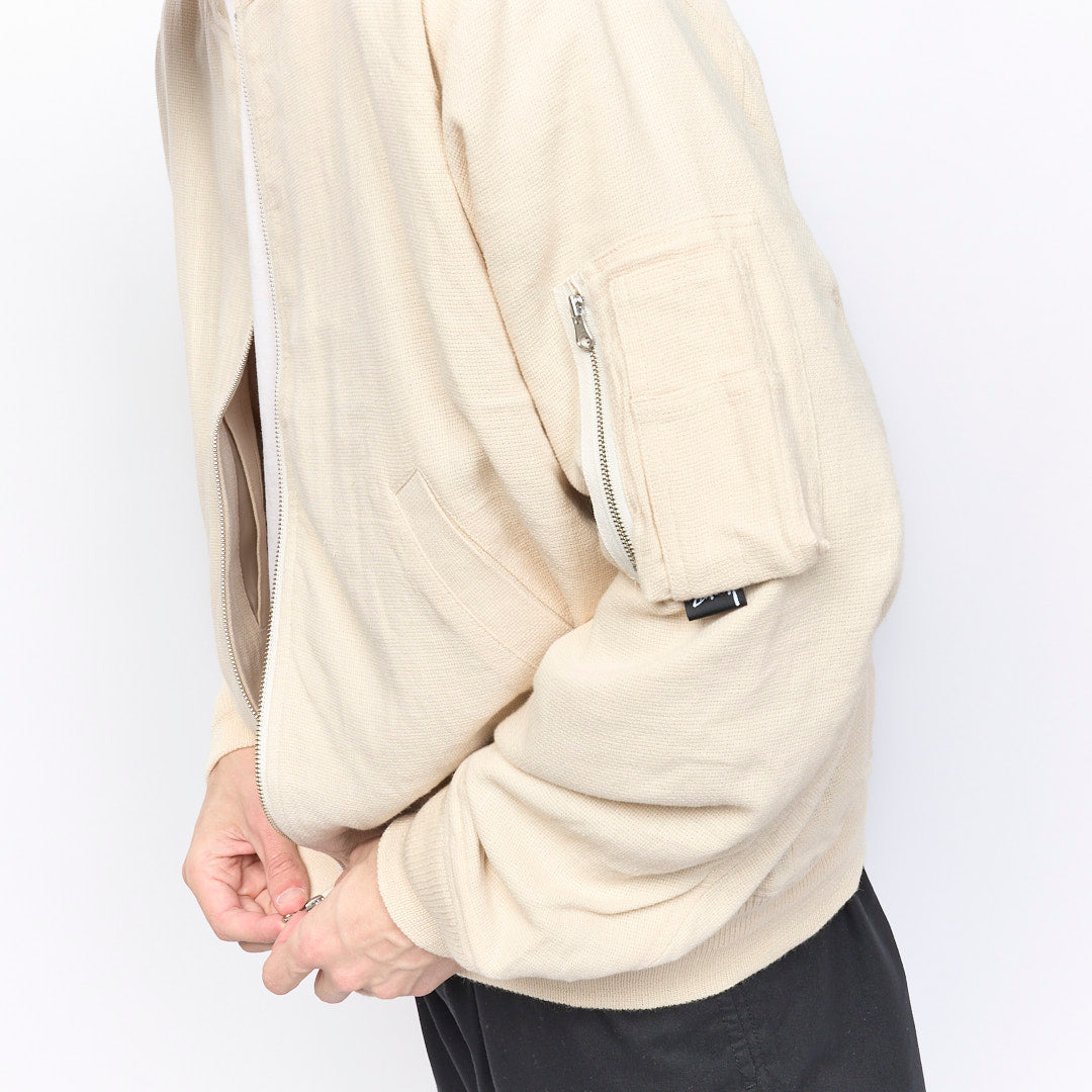 Stussy LINEN BEACH BOMBER, Black - Beamhill