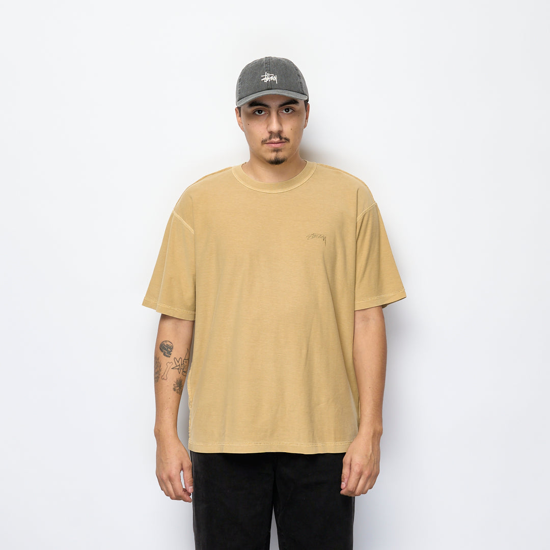 Stüssy -Pig Dyed Inside Out Crew Tee (Amber Gold) 