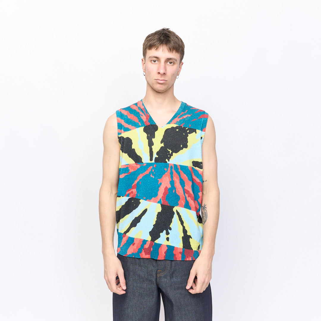 Stussy - Printed Sweater Vest (Blue)