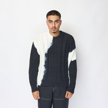 Stussy - Tie Dye Fisherman Sweater (Black)