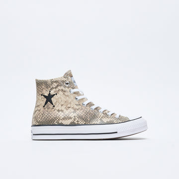 Stussy x Converse - Chuck 70 HI "Snakeskin" print (Grey/Black/Egret)