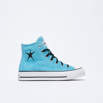 Stüssy x Converse - Chuck 70 Hi "Hairy Suede" (Sky Blue)