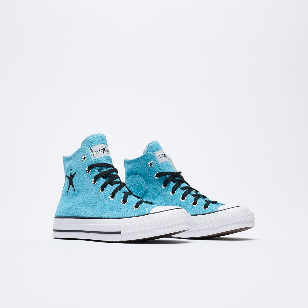 Stüssy x Converse - Chuck 70 Hi "Hairy Suede" (Sky Blue)