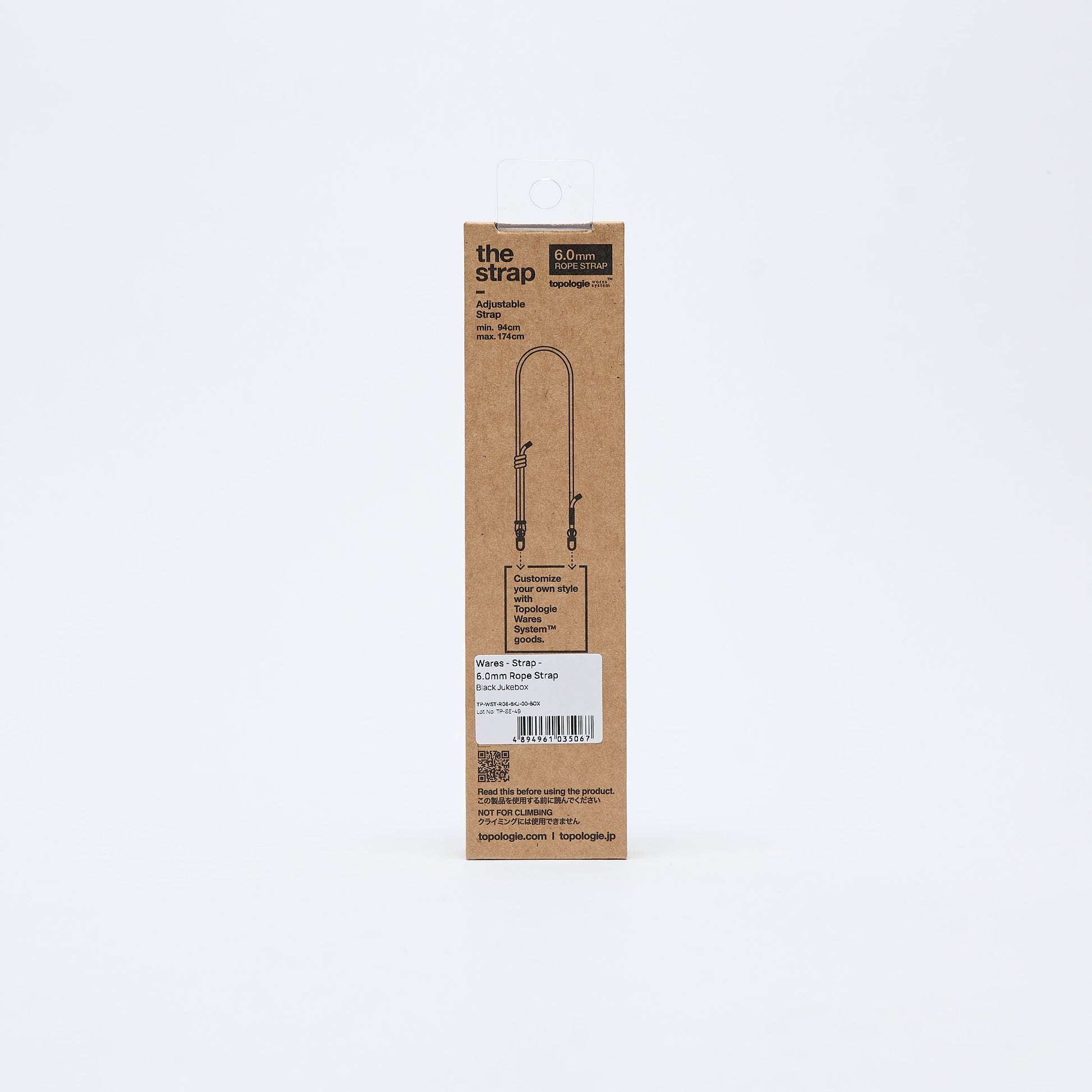 Topologie - Wares Straps 6.0mm Rope Strap (Black Jukebox)