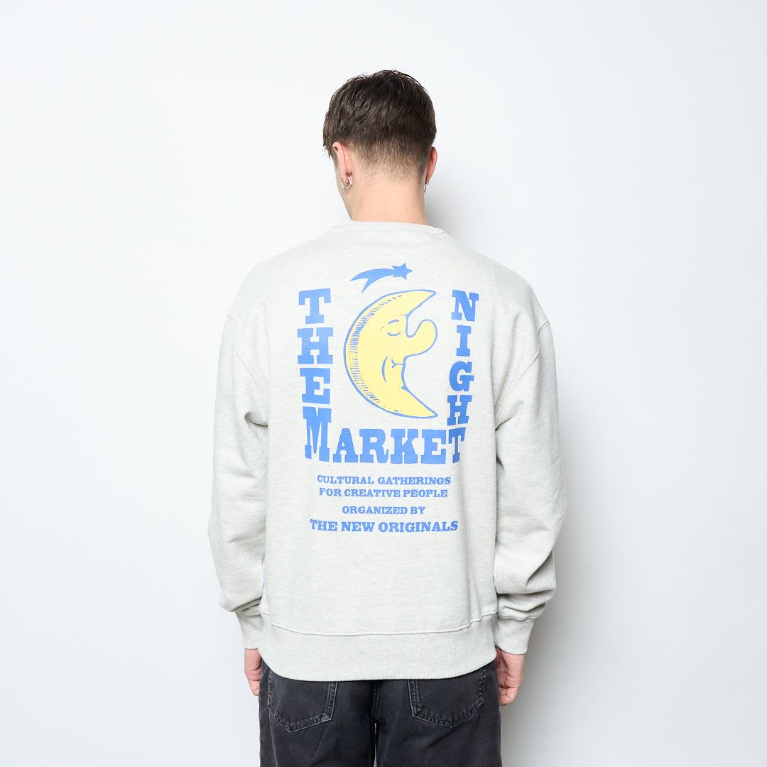 The New Originals - Freddy Moon Graphic Crewneck (Light Grey Melange)