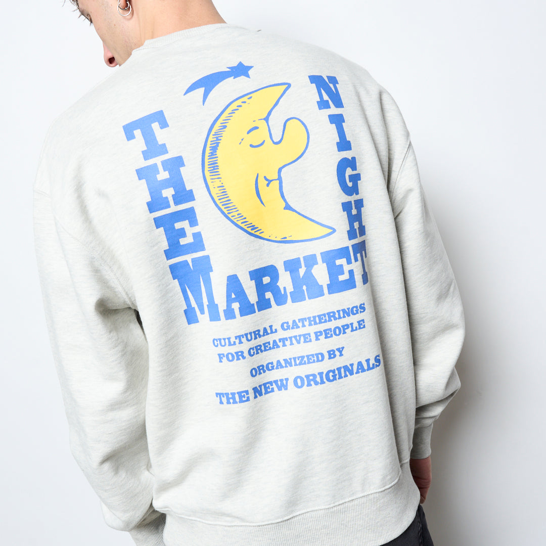 The New Originals - Freddy Moon Graphic Crewneck (Light Grey Melange)