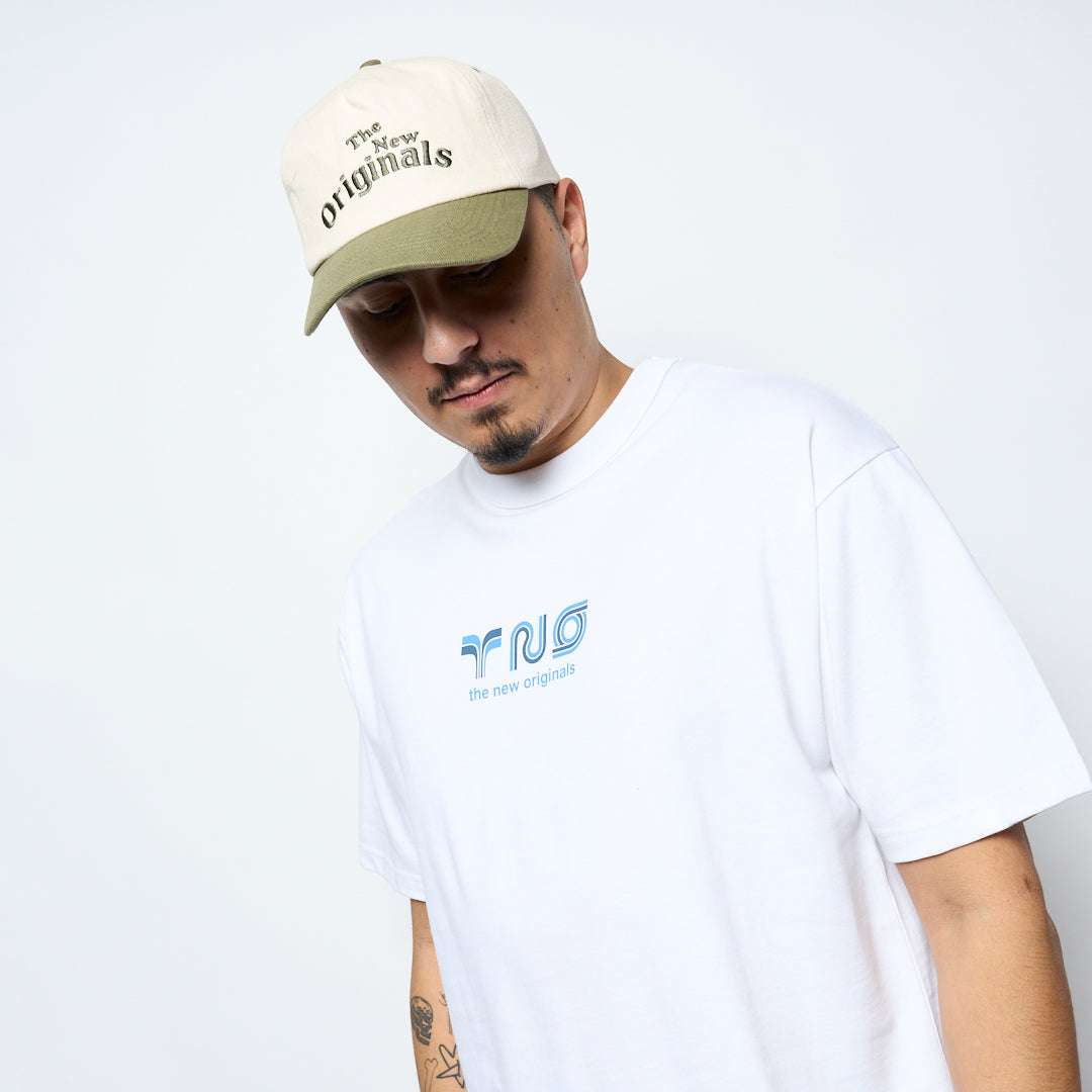 The New Originals - Supergraphic Tee (White Alyssum/Aegean Blue)