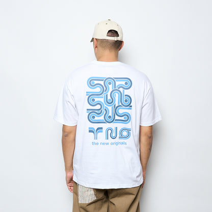The New Originals - Supergraphic Tee (White Alyssum/Aegean Blue)
