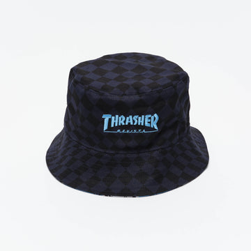 Thrasher x AFA x Adidas Skateboarding - Bucket Hat  (Black/Blue)