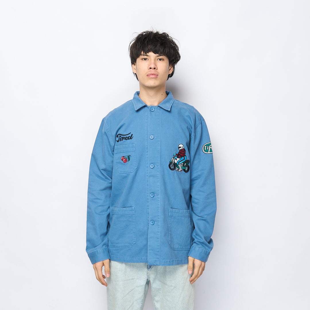 Tired Skateboards - Moto Field Coat (Cadet Blue)