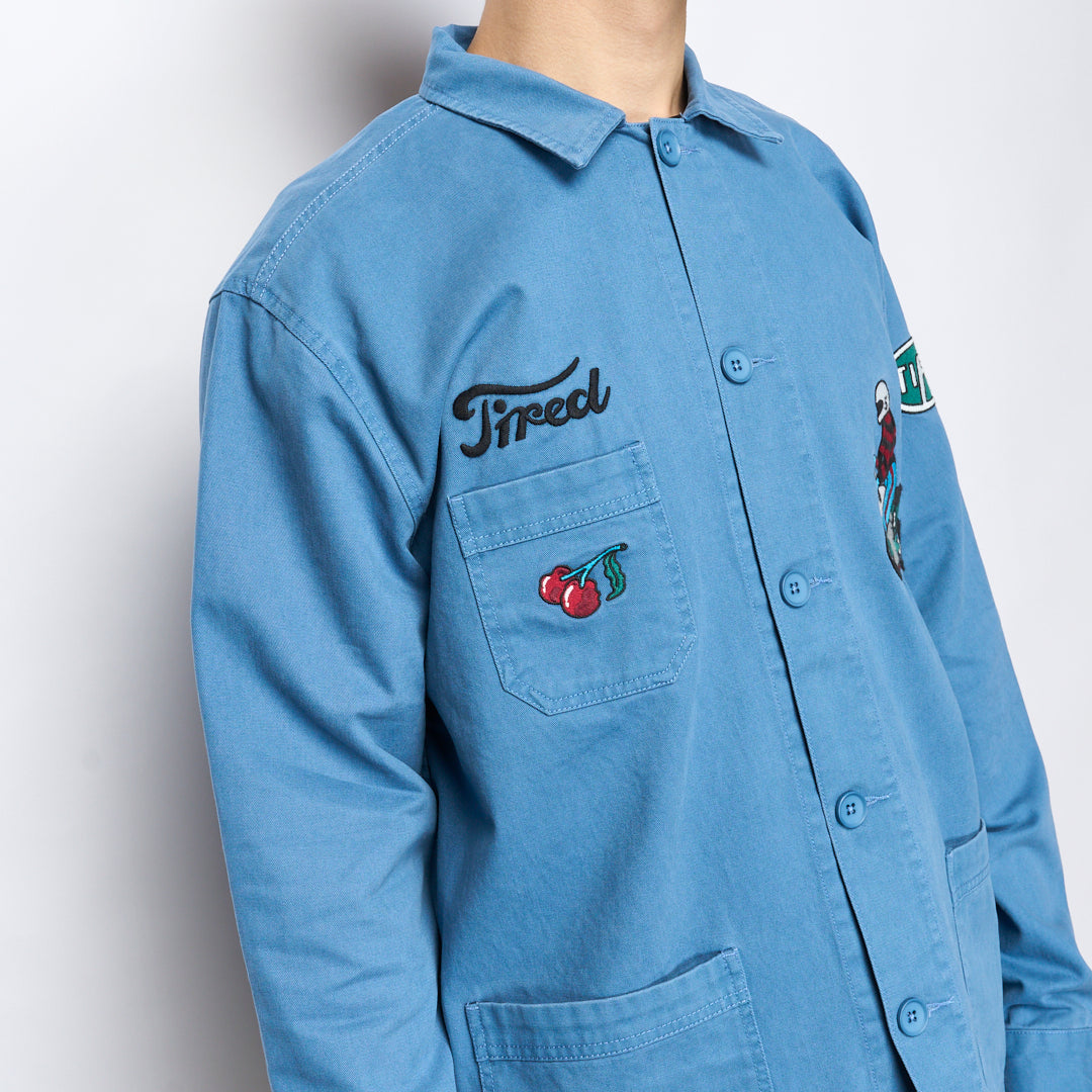 Tired Skateboards - Moto Field Coat (Cadet Blue)