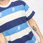 Tired Skateboards - Sad Skull Stripe Jacquard SS Tee (Navy)