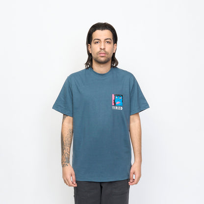 Tired Skateboards - Thumb Down SS Organic Tee (Orion Blue)