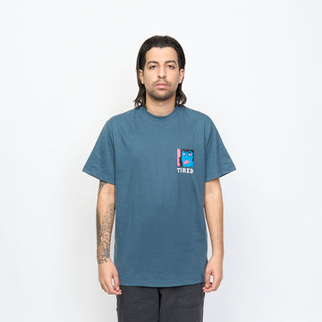 Tired Skateboards - Thumb Down SS Organic Tee (Orion Blue)