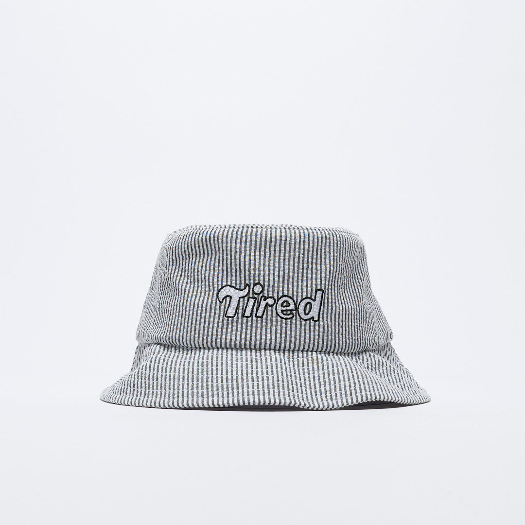 Bob - Tired Skateboards - Tilde Seersucker Bucket Hat (Black)