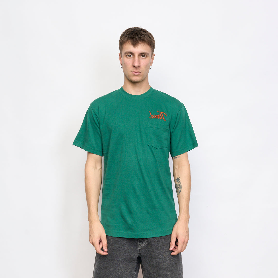 Tired Skateboards - Workstation Pocket SS Tee (Dark Green)