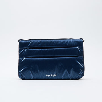 Topologie - Wares Bags Flat Sacoche Small Marine Blue Metallic Puffer