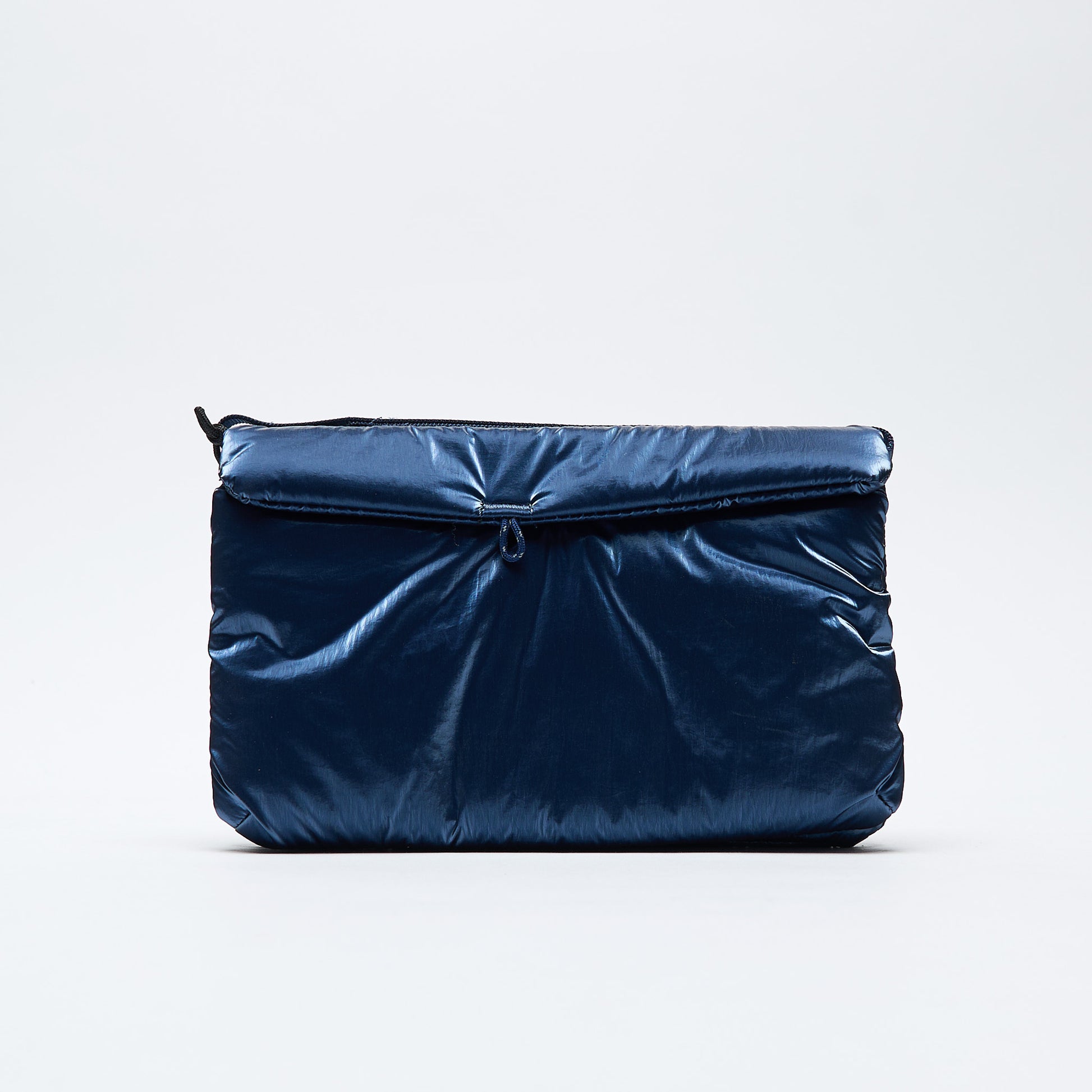 Topologie - Wares Bags Flat Sacoche Small Marine Blue Metallic Puffer