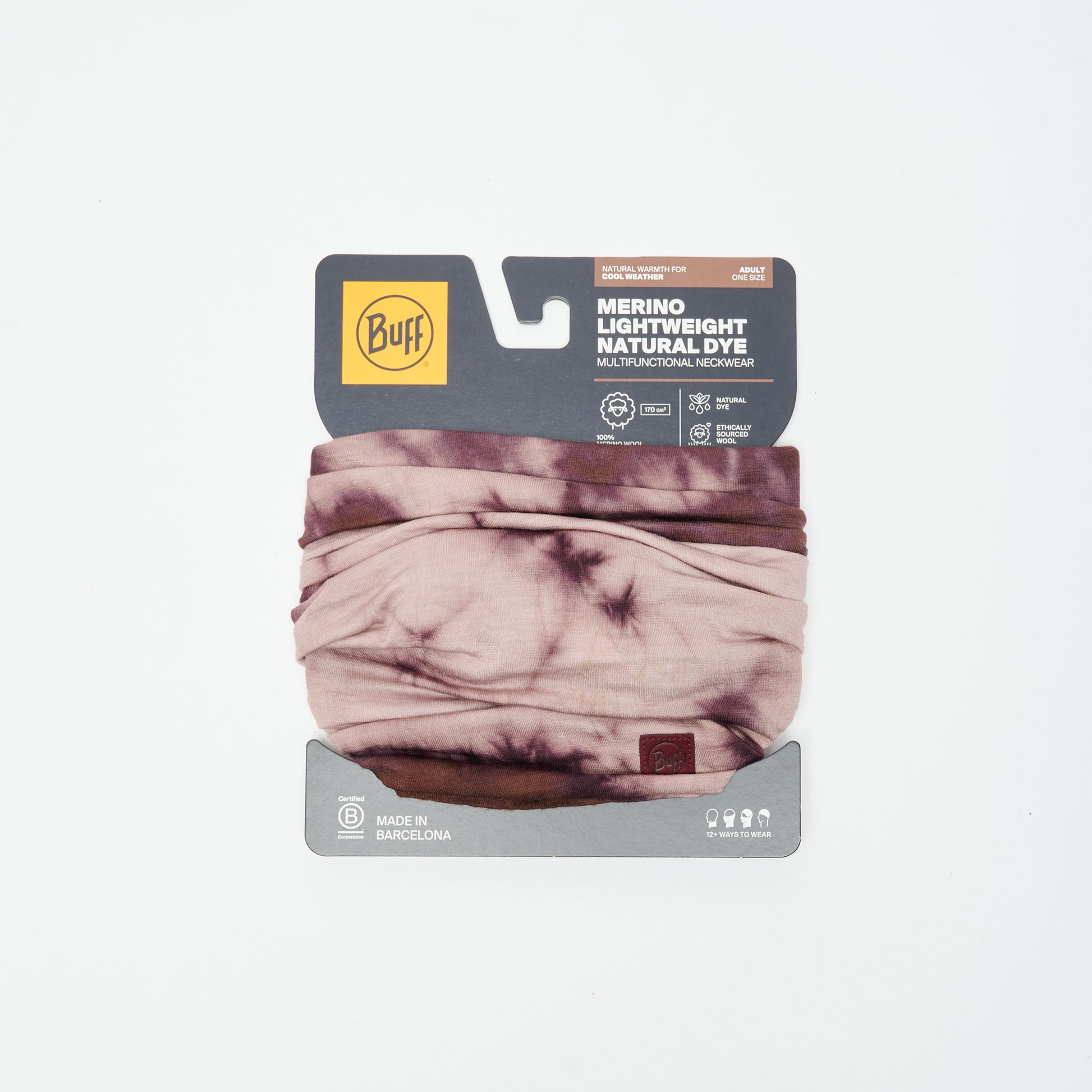 Tour de Cou - Buff - Merino Lightweight Natural Dye (Burgundy)