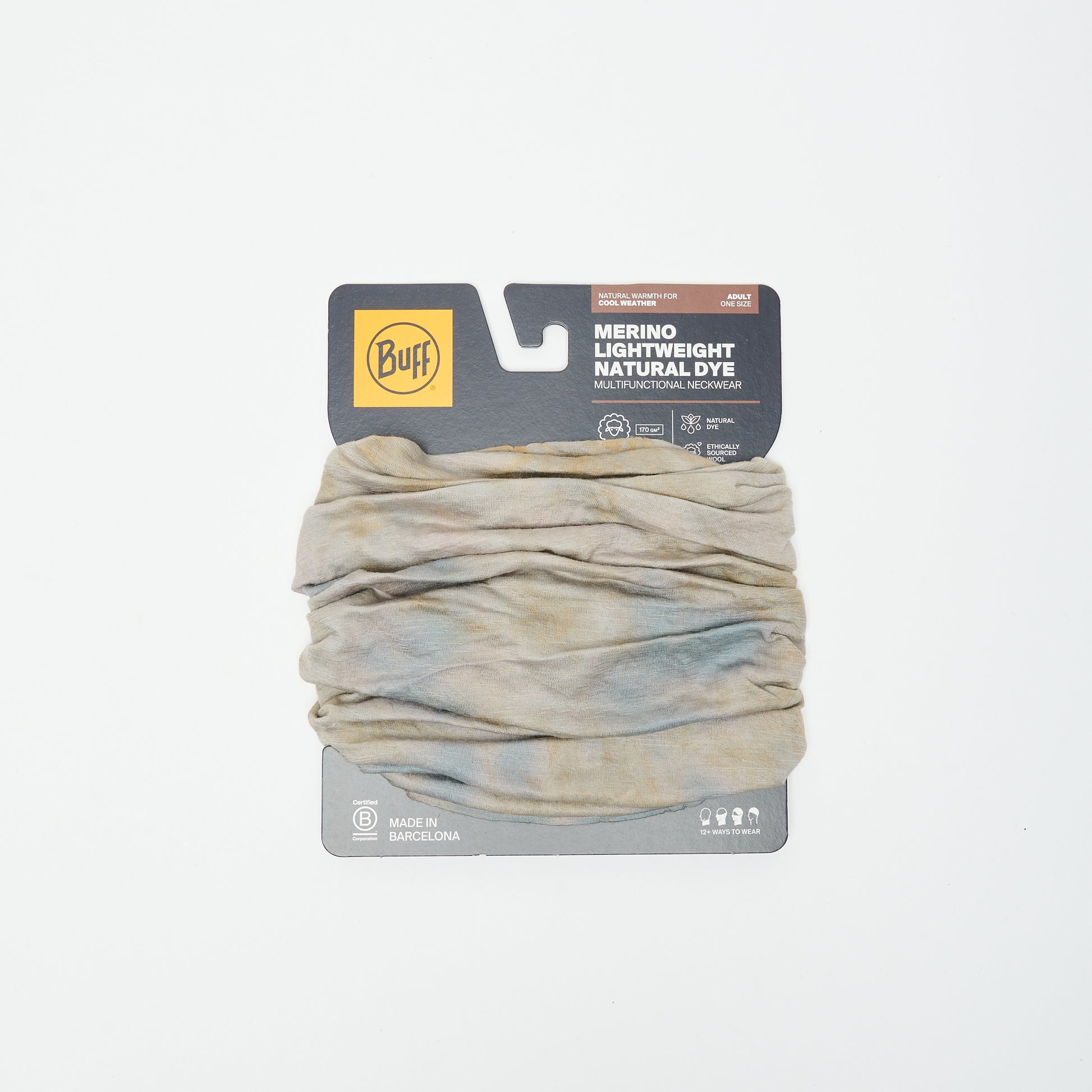 Tour de Cou - Buff - Merino Lightweight Natural Dye (Flint)