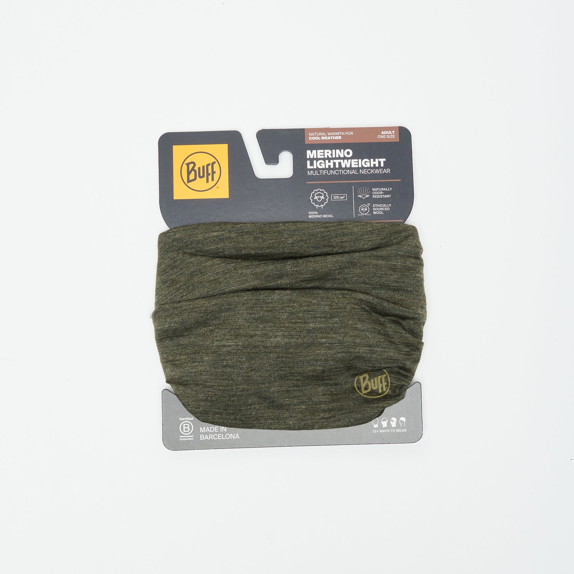 Tour de Cou - Buff - Merino Lightweight (Solid Bark)
