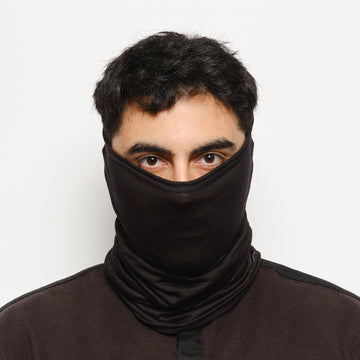 Tour de Cou - Buff - Merino Lightweight (Solid Black)