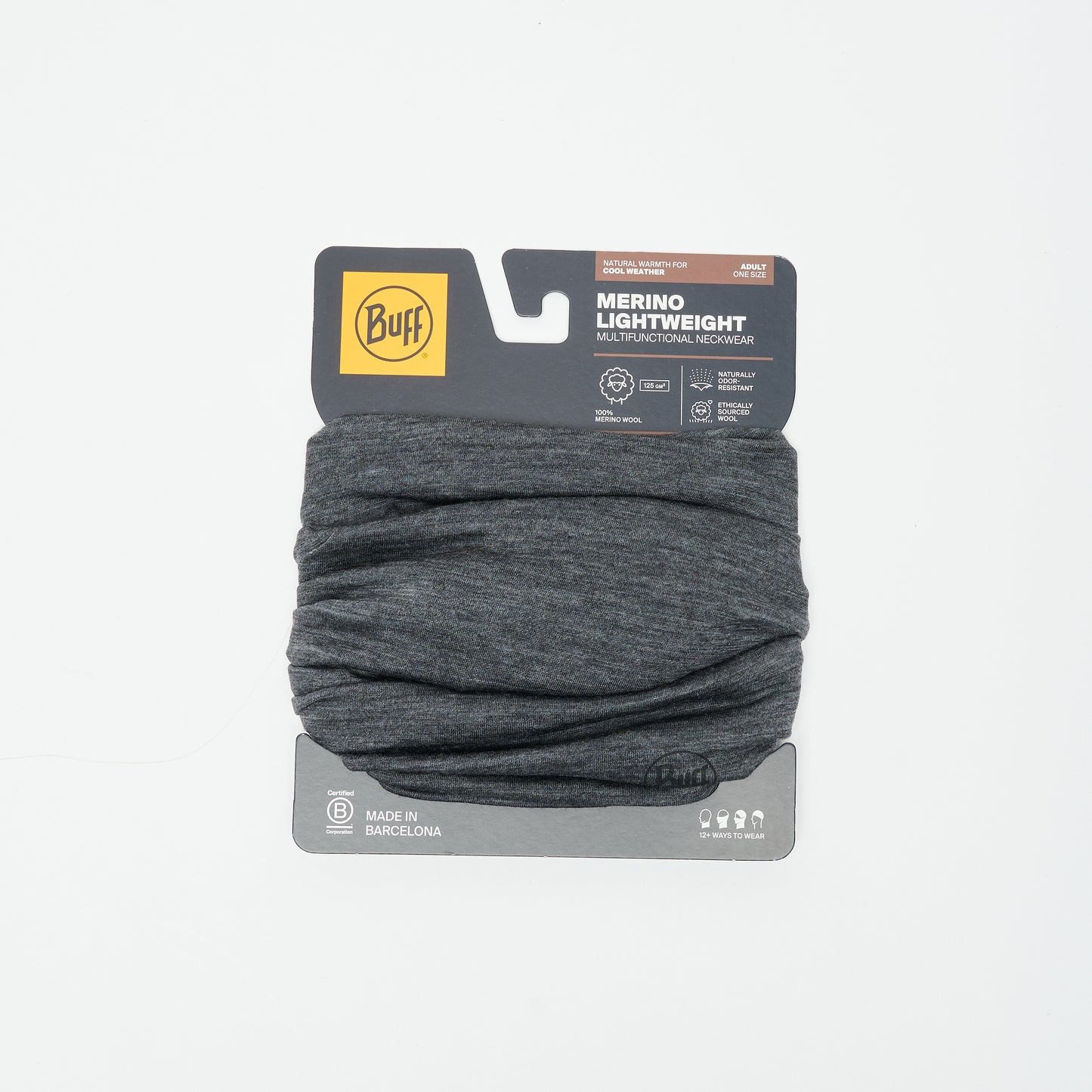 Tour de Cou - Buff - Merino Lightweight (Solid Grey)