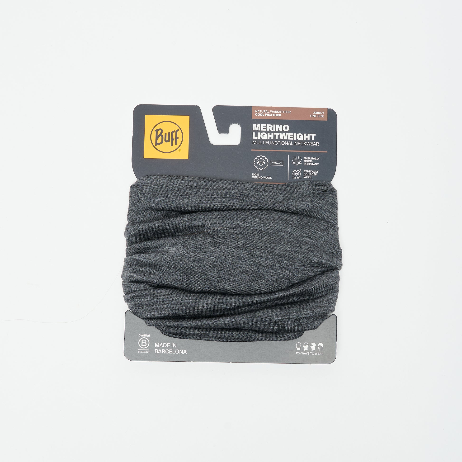 Tour de Cou - Buff - Merino Lightweight (Solid Grey)