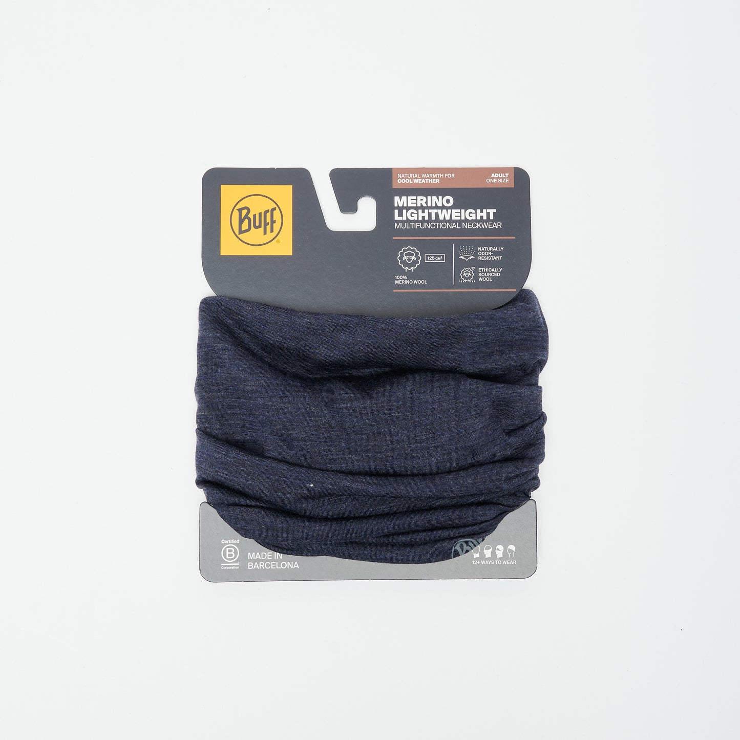 Tour de Cou - Buff - Merino Lightweight (Solid Night Blue)