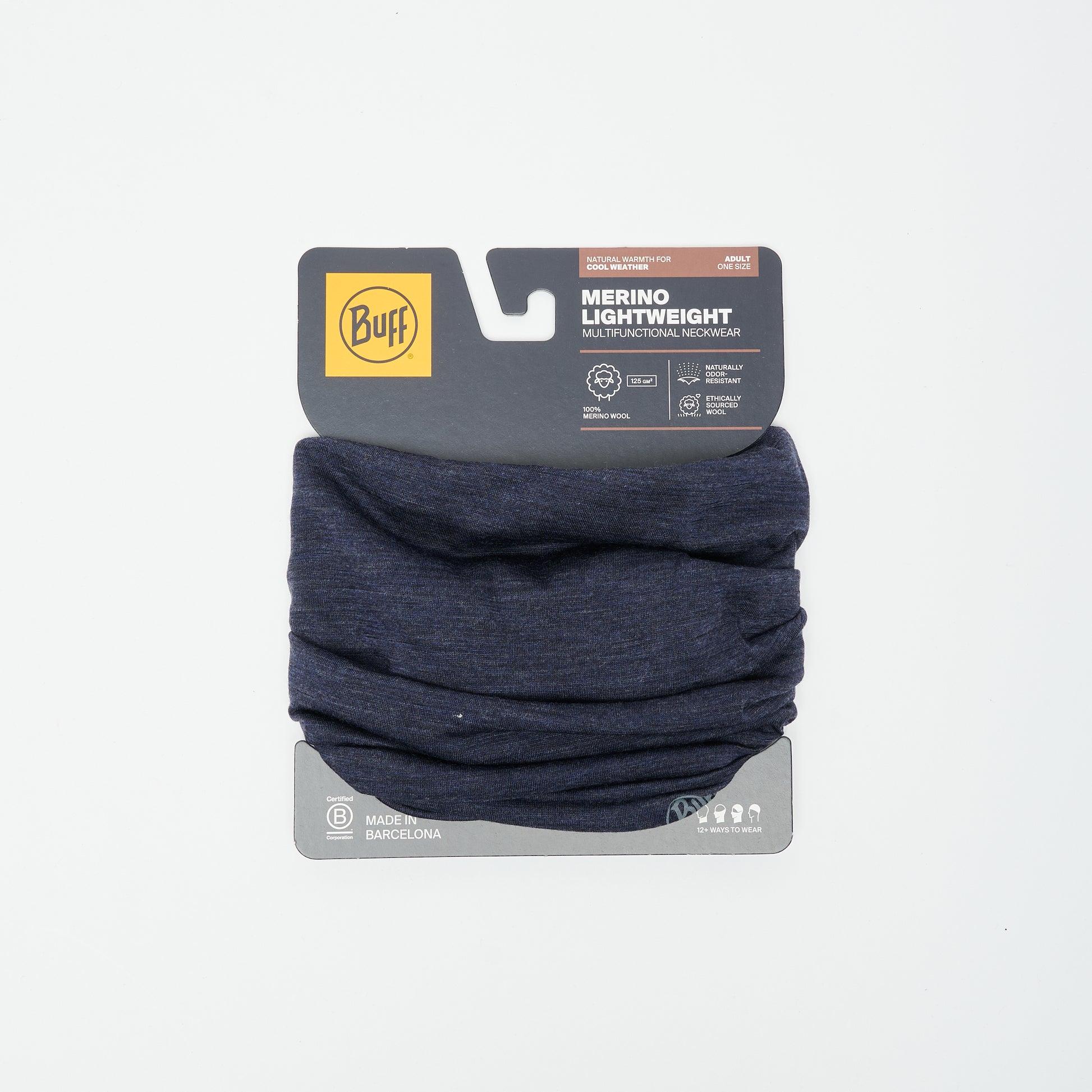 Tour de Cou - Buff - Merino Lightweight (Solid Night Blue)