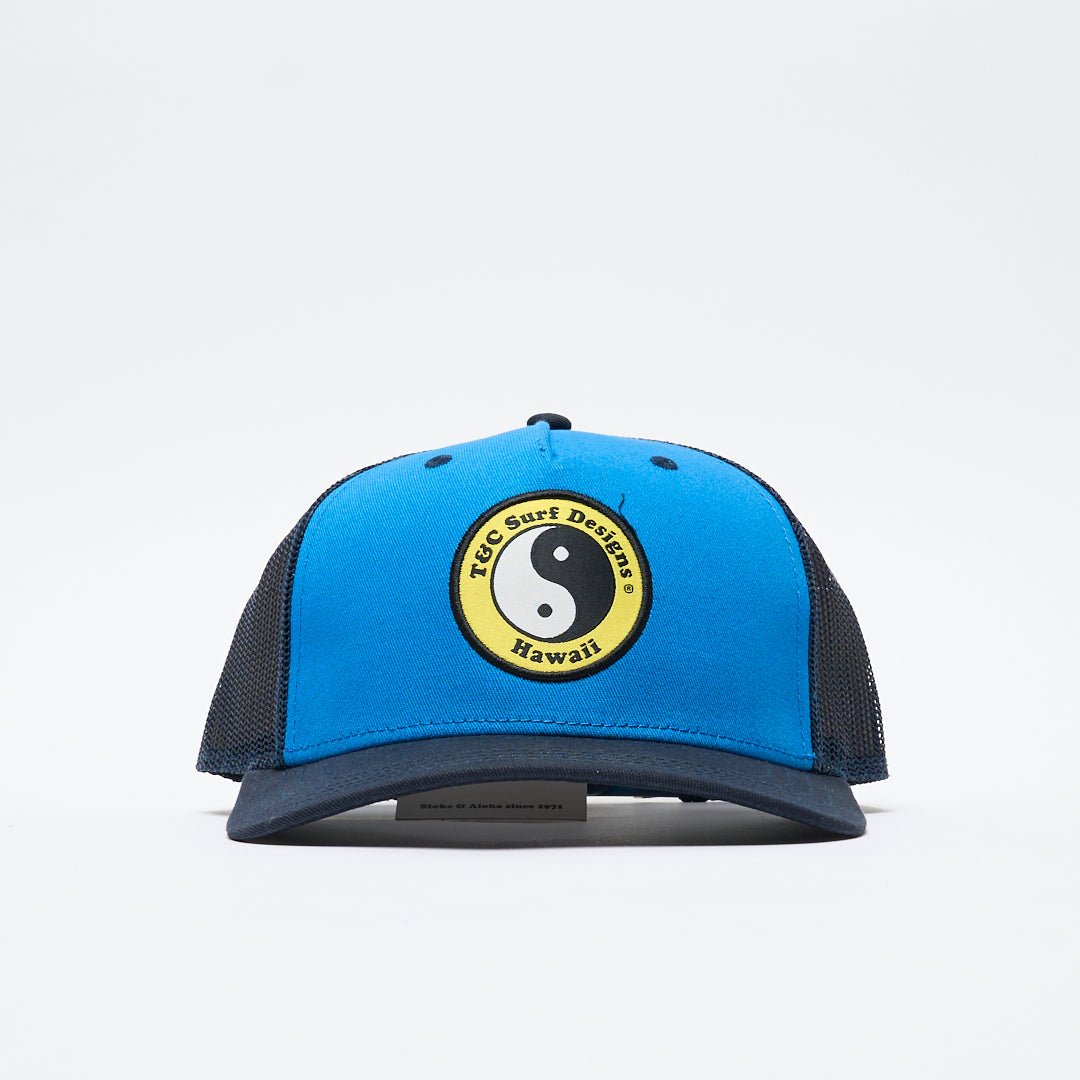 Town & Country T&C -  YY Trucker Cap (Dark Navy Royal Blue Yellow logo)