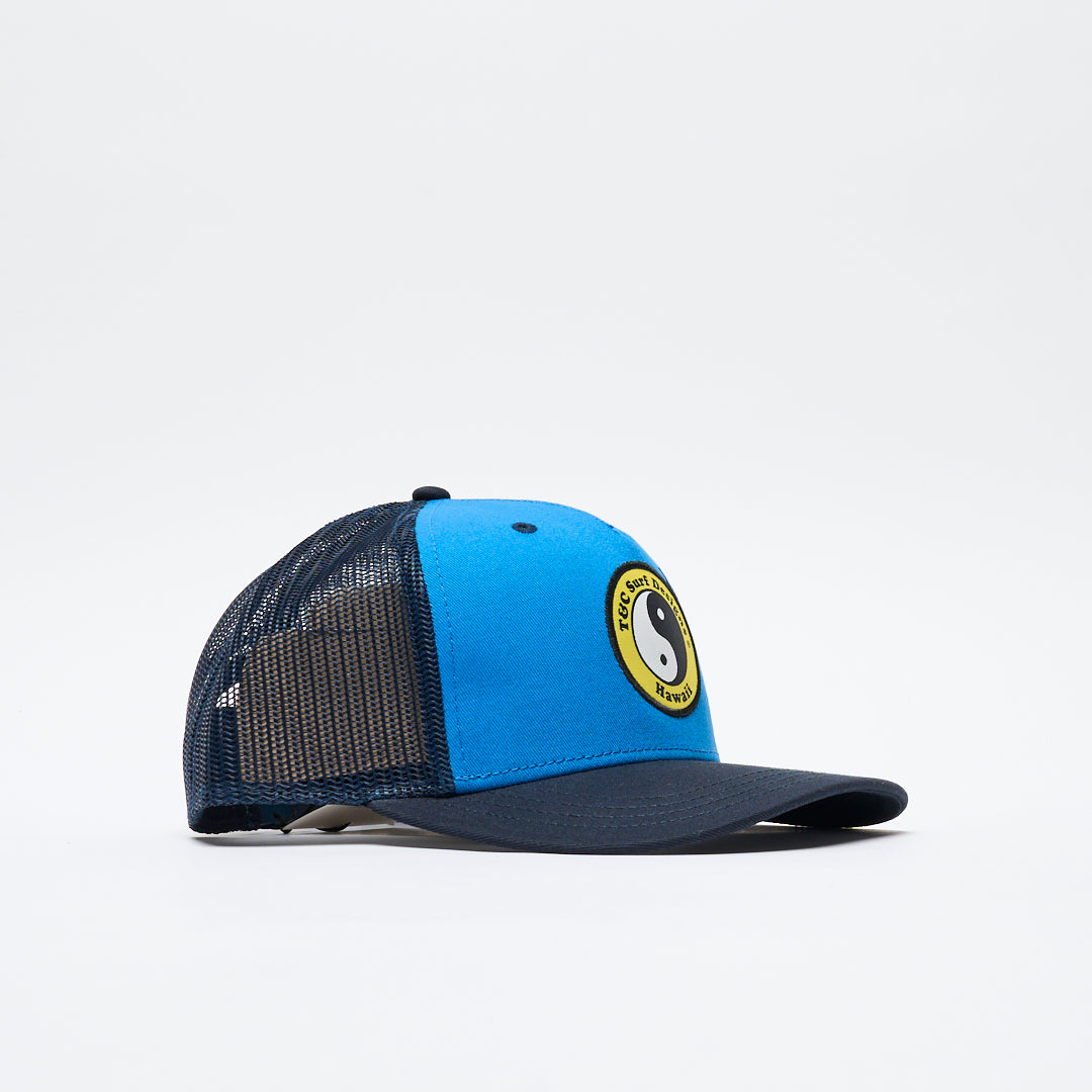 Town & Country T&C -  YY Trucker Cap (Dark Navy Royal Blue Yellow logo)