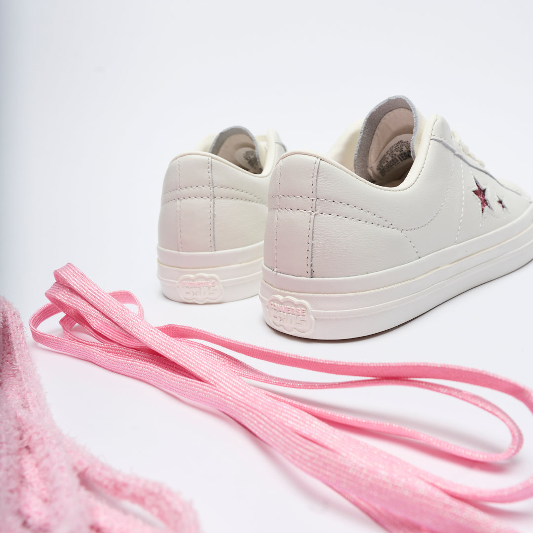 Turnstile x Converse - One Star Pro OX  (White/Pink/White)