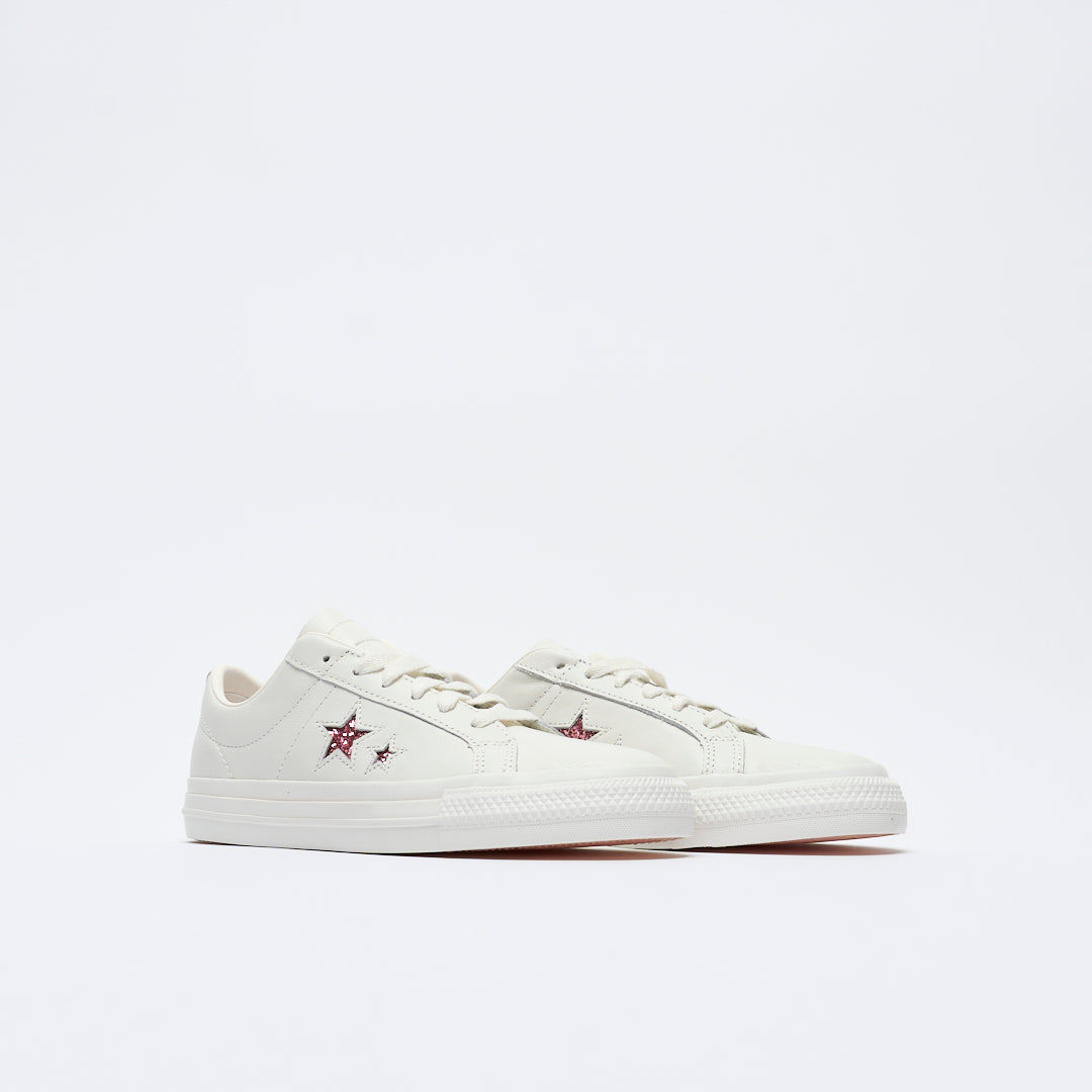 Turnstile x Converse - One Star Pro OX  (White/Pink/White)