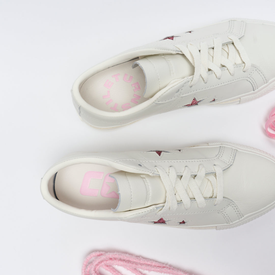 Turnstile x Converse - One Star Pro OX  (White/Pink/White)