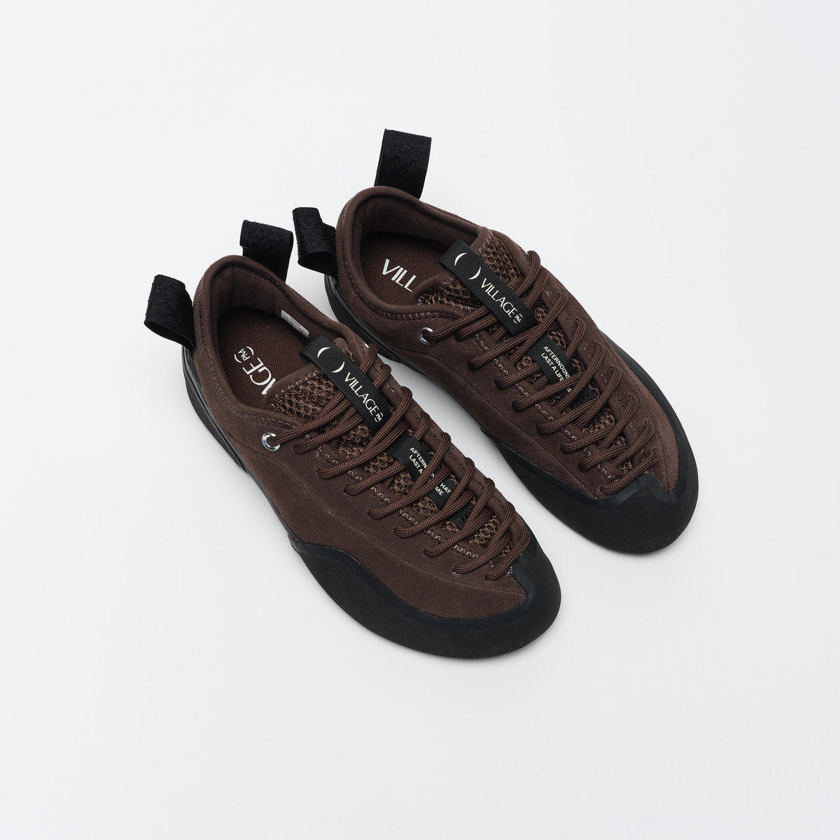 Village PM - 1PM Leather Suede Chocolate / Natural Black