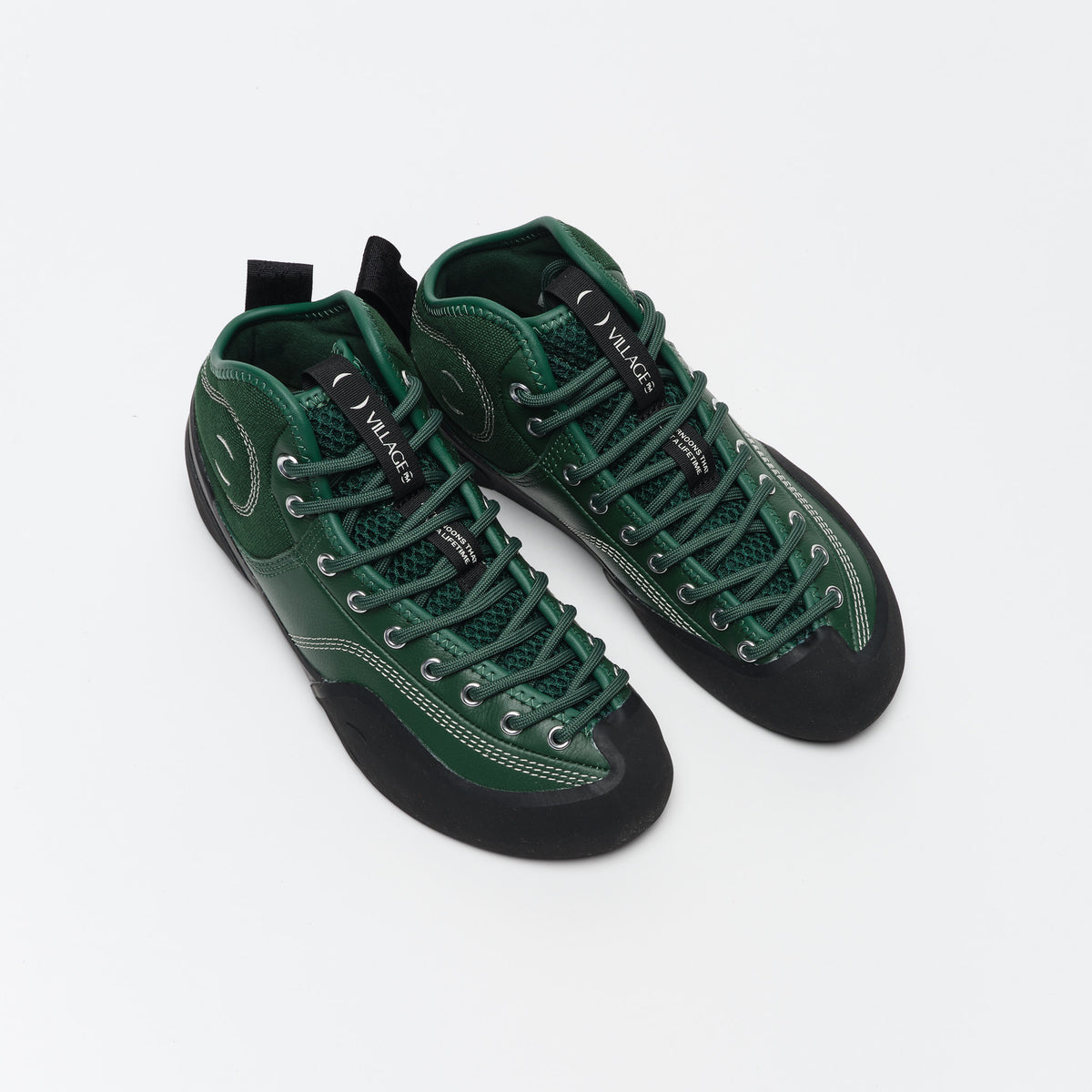 Village PM - 1PM Mid Full Grain Leather Canvas Green LTR/Natural Black